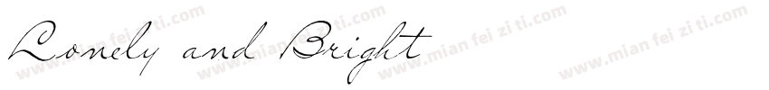 Lonely and Bright字体转换